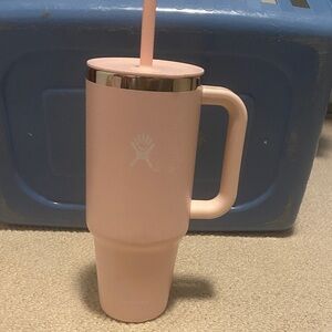 Hydro Flask Blush Pink Mug with Straw